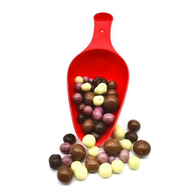 Früchte in dreierlei Schokoladen