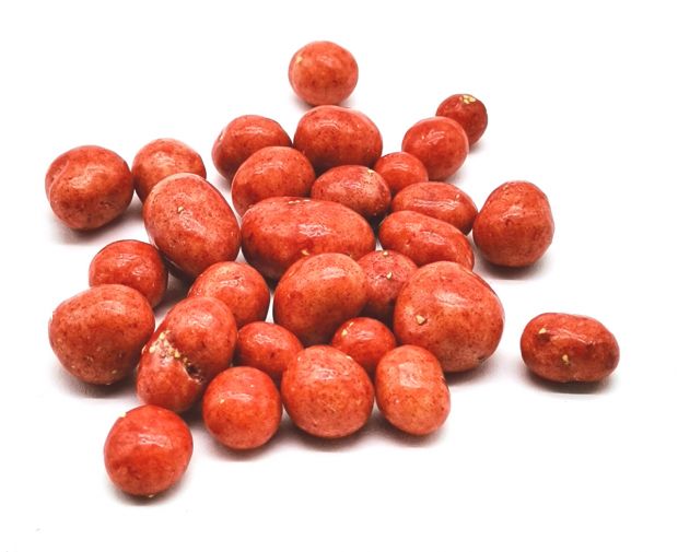 Gefriergetrocknete Erdbeeren in Beeren-Schokolade